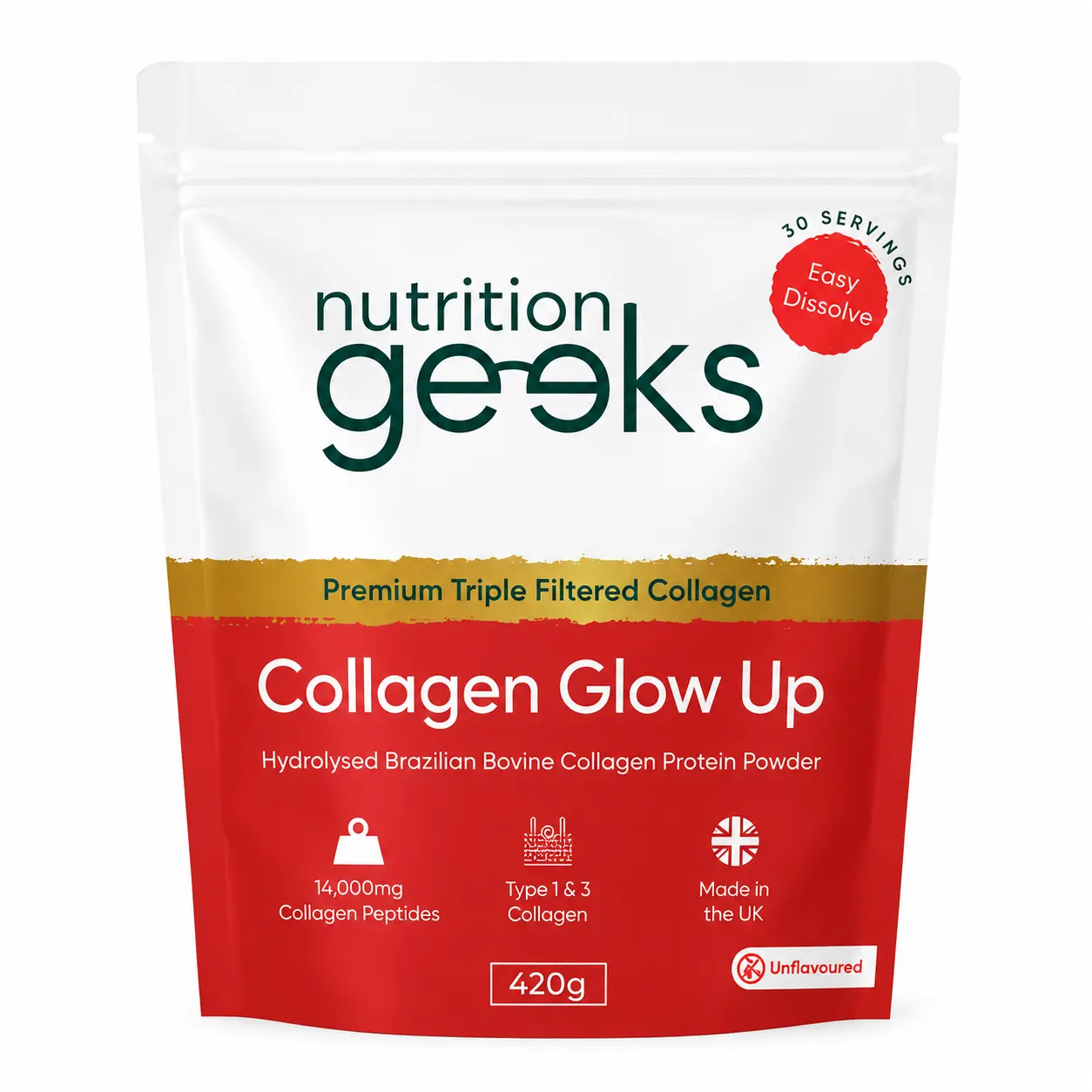 Nutrition Geeks Collagen Glow Up Powder